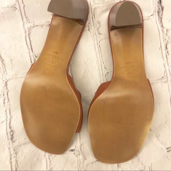 👑CIRCA JOAN & DAVID RUST BROWN EMBROIDERED SLIDES - Picture 4 of 8